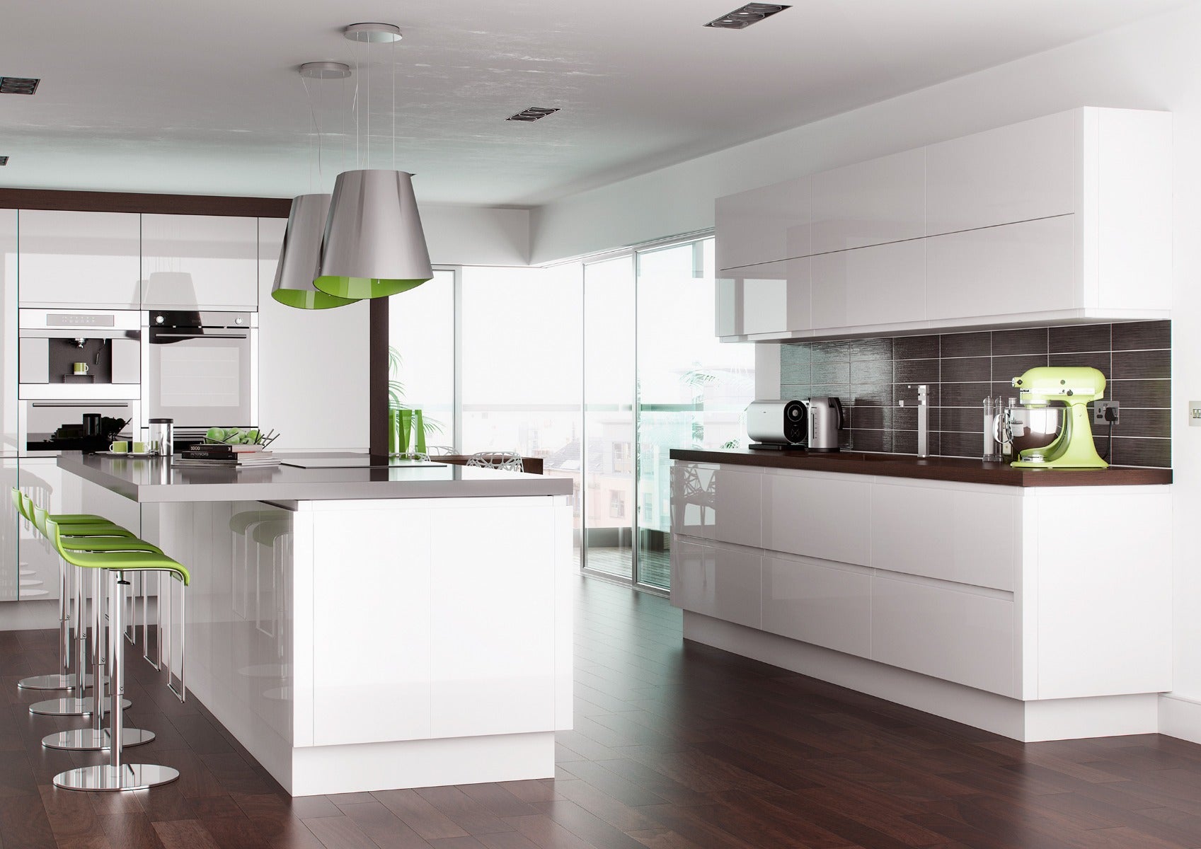 TALL L CWALLCPOST LUCENTE GLOSS WHITE