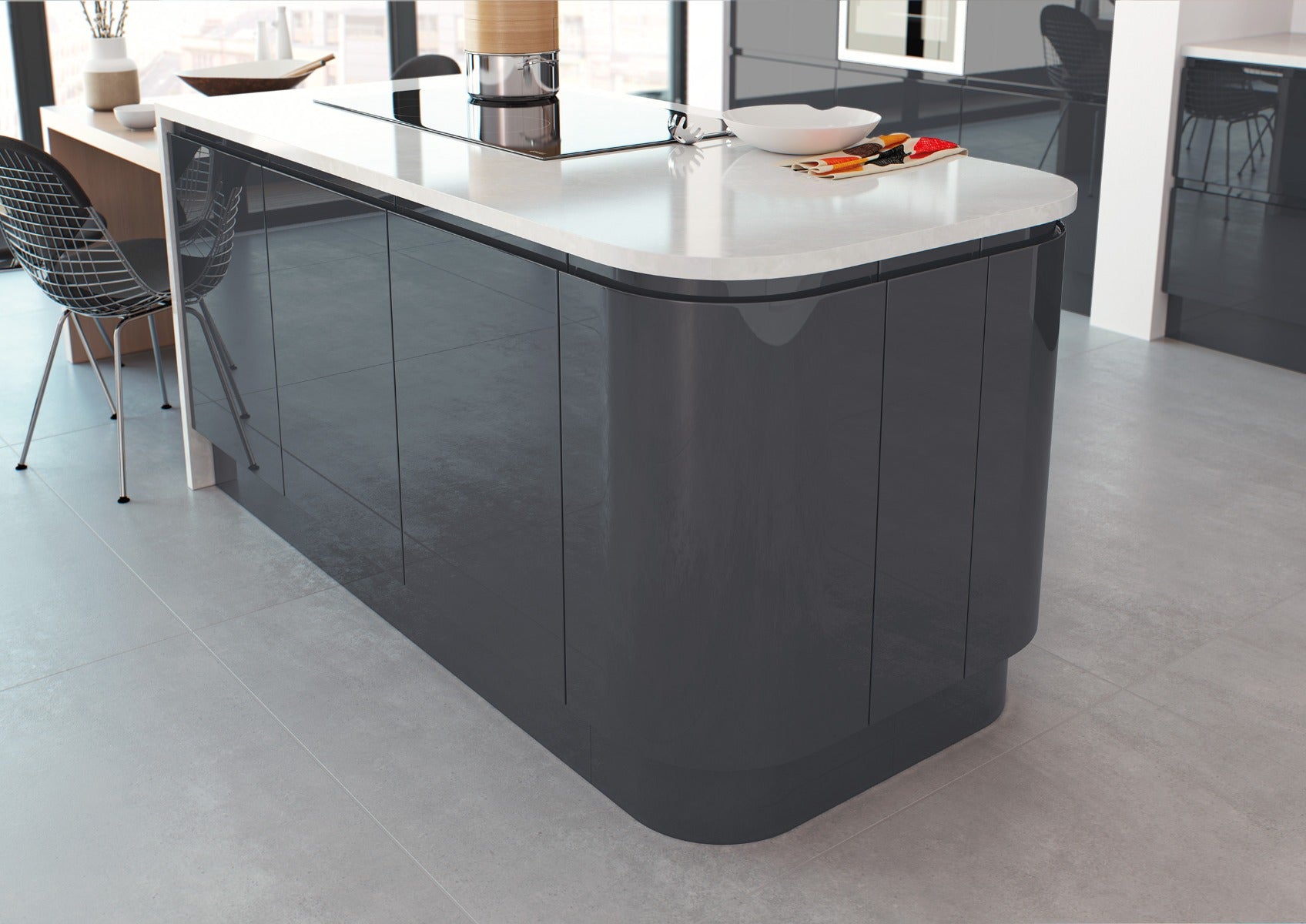 TALL L CWALLCPOST LUCENTE GLOSS ANTHRACITE