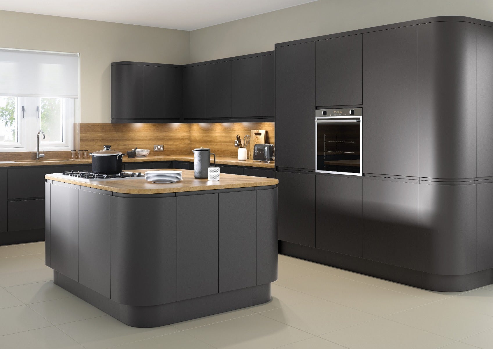 TALL L CWALLCPOST LUCENTE MATT ANTHRACITE