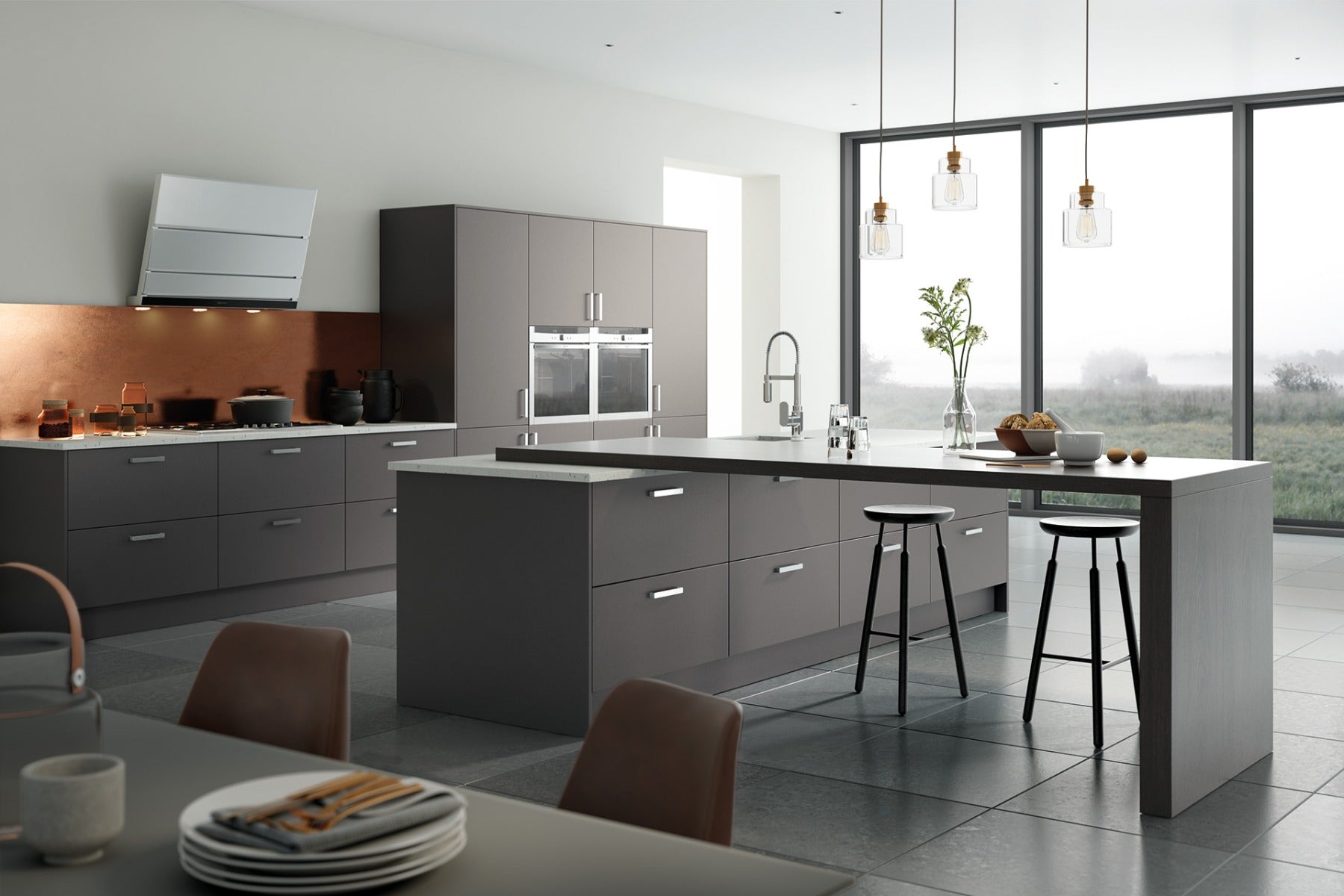 TALL L CWALLCPOST VIVO MATT ANTHRACITE