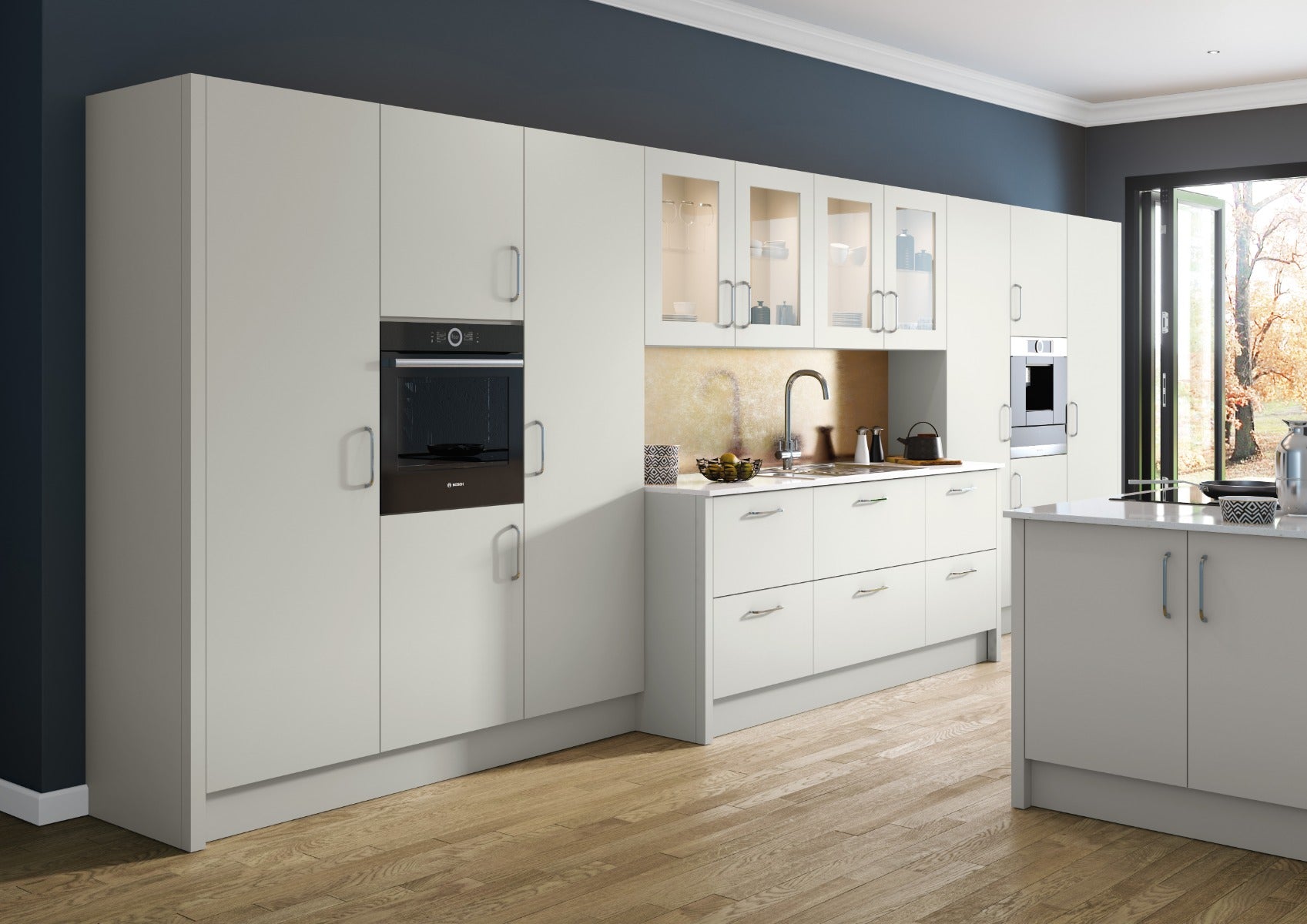 TALL L CWALLCPOST VIVO MATT LIGHT GREY